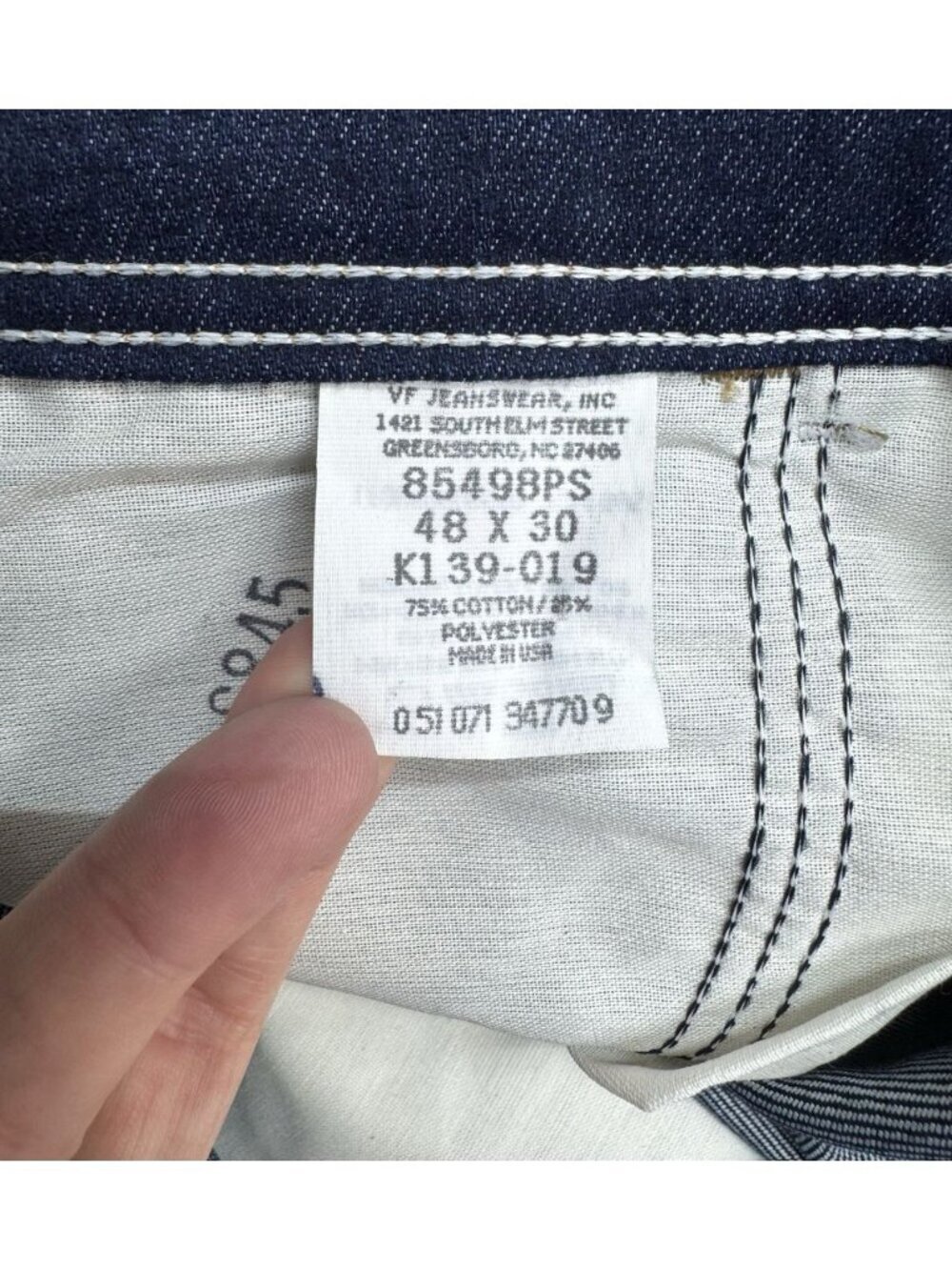 Vintage Wrangler Hero Jeans Mens 48x30 Blue Dark Wash Stretch USA 85498PS NEW - Picture 6 of 11